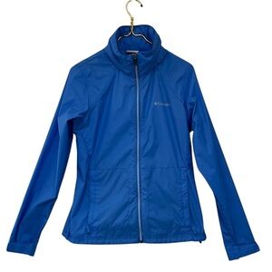 Columbia Hooded Packable Windbreaker Jacket Blue Size M